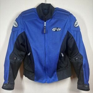 Joe Rocket Ballistic Series Womens Mesh Motorcycle Jacket Small Blue Black